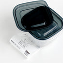 Pack of 2 Plastic Food Container with Lid