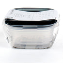 Pack of 2 Plastic Food Container with Lid