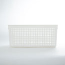 Whie Slim Basket with Label