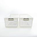 White Long Basket with Label
