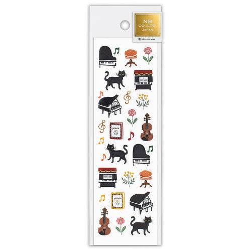 NB Co Piano & Cat Stickers 3014118 - Sticker/Label/Index | Japanese ...