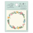 NB Pale Floral Sticky Notes (30 Sheets) Flower Wreath