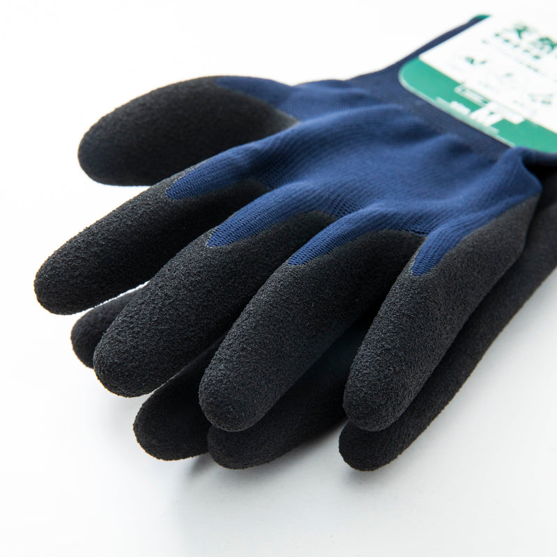 Rubber Gloves (Partially Lined/M/Middle Finger: 7cm/23cm/ø17cm (1 Pair/Paire)/SMCol(s): Navy)
