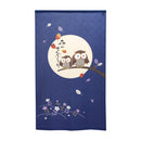 Japanese Style Morino Chie Owl Noren Curtain 