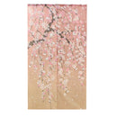 Japanese Style Gradient Weeping Cherry Blossom Noren Curtain 