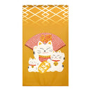 Japanese Style Beckoning Cat, Lucky Fan Noren Curtain 