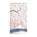 Japanese Style Weeping Cherry Blossom & Fuji Noren Curtain 