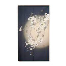 Japanese Style Cherry Blossom at Night Noren Curtain 