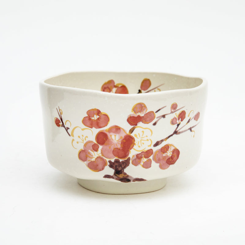 Plum Blossom Gold-painted Ceramic Bowl  7cm dia.11.2cm   300 g