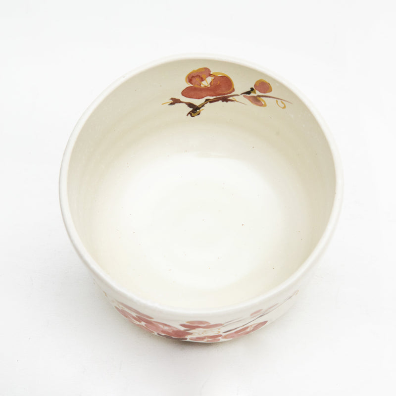 Plum Blossom Gold-painted Ceramic Bowl  7cm dia.11.2cm   300 g