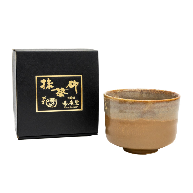 Gold Crystal Powder Drawing Porcelain Matcha Bowl  7.9cm dia.10.5cm   380 g
