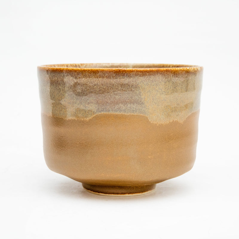 Gold Crystal Powder Drawing Porcelain Matcha Bowl  7.9cm dia.10.5cm   380 g