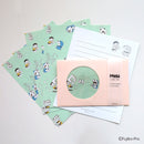Green Flash With Window On Envelope Letter Writing Set