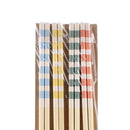 4-pair 33cm Long Wooden Chopsticks with Stripes Individual Package