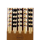 5-pair 20.5cm Cats Bamboo Chopsticks Individual Package
