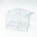 Makeup Organizer (PS/With Lid/For Cotton Pds, Cotton Swabs/10.9x14.8x9.4cm/SMCol(s): Clear)