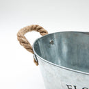 Bucket (Tinplate/Iron/M/Words/10x15x25cm/SMCol(s): Silver)