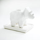 Humidifier (Ceramic/Unglazed Pot/Triceratops/5.7x10.3x12.5cm/SMCol(s): White)