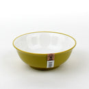 14.5cm Green and White Melamine Serving Bowl Individual