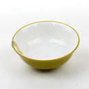 14.5cm Green and White Melamine Serving Bowl Individual