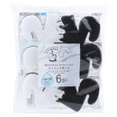 Melamine Sponges (Melamine/Squirrel/6pcs/SMCol(s): White, Black)