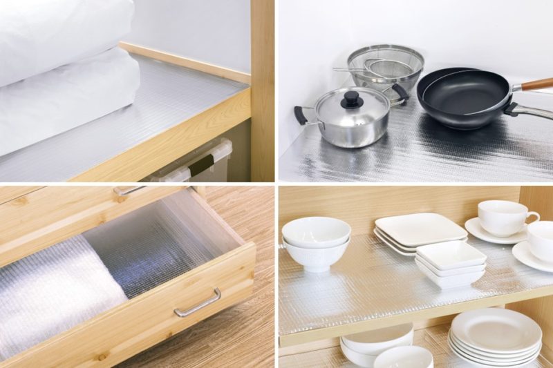 Kokubo Cut to Desired Size Aluminum Shelf Liner For Cabinets