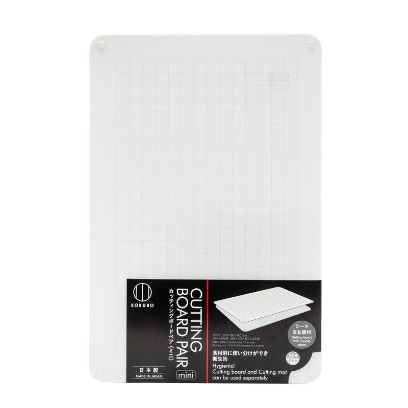Cutting Board (PP/Mini/With Attachable Translucent Grid Sheet/Non-Slip/Heat Resistance: 100?/0.5x27x18cm/Kokubo/HAUS/SMCol(s): White)