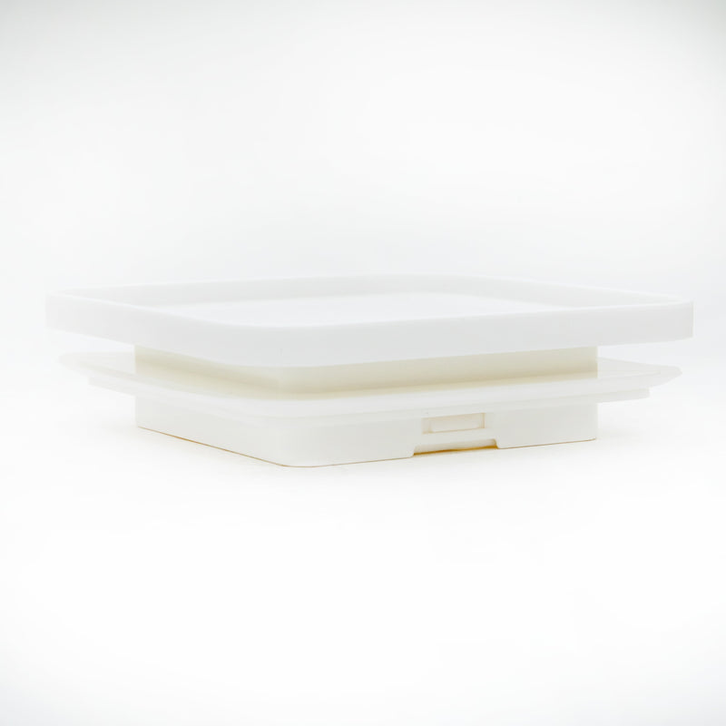 Food Storage Container (PP/Stackable/With Compartment for Moisture Absorber/For Dry Food/1500mL/10x10x20.2cm/Kokubo/HAUS/SMCol(s): White,Clear)