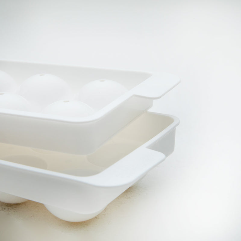 Ice Cube Tray (PP/Makes 10 Small Spheres/3.5x11.4x25cm/Kokubo/deLijoy/SMCol(s): White)