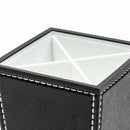 Kokubo STYLE VI 2 4 Compartments Desk Organizer Black,White