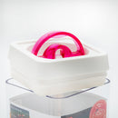 Food Storage Container (AS, ABS/Airtight/Easy Lock & Release With Lever/Not Microwave & Dishwasher Safe/For Dry Food/750mL/10x10x11.5cm/Kokubo/SMCol(s): Pink)