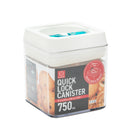 Food Storage Container (AS, ABS/Airtight/Easy Lock & Release With Lever/Not Microwave & Dishwasher Safe/For Dry Food/750mL/10x10x11.5cm/Kokubo/SMCol(s): Green)