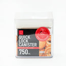 Food Storage Container (AS, ABS/Airtight/Easy Lock & Release With Lever/Not Microwave & Dishwasher Safe/For Dry Food/750mL/10x10x11.5cm/Kokubo/SMCol(s): Green)