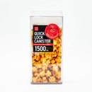 Food Storage Container (AS, ABS/Airtight/Easy Lock & Release With Lever/Not Microwave & Dishwasher Safe/For Dry Food/1500mL/10x10x21.4cm/Kokubo/SMCol(s): Pink)