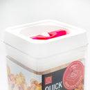 Food Storage Container (AS, ABS/Airtight/Easy Lock & Release With Lever/Not Microwave & Dishwasher Safe/For Dry Food/1500mL/10x10x21.4cm/Kokubo/SMCol(s): Pink)