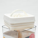 Food Storage Container (AS, ABS/Airtight/Easy Lock & Release With Lever/Not Microwave & Dishwasher Safe/For Dry Food/1500mL/10x10x21.4cm/Kokubo/SMCol(s): Grey)