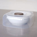 Microwave Cover (Polypropylene/Cold・Heat Resistance: -20℃・140℃/Nose-shaped knob part does not get hot/Bear/6.5x18.5x18.5cm/SMCol(s): Clear)