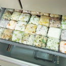 Rice Moulds (Polypropylene/Easy "One" Push out for removing rice balls/Hard to stick the rice/Cold・Heat Resistance: -20℃・120℃/Square)