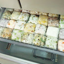 Rice Moulds (Polypropylene/Easy "One" Push out for removing rice balls/Hard to stick the rice/Cold・Heat Resistance: -20℃・120℃/Square)