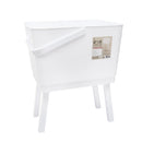 Laundry Basket (With 4 Foldable Legs/With Handle & Side Grips/Holds up to 5kg/Height Including Legs: 54.8cm/34.4x46x30.3cm/Kokubo/SMCol(s): White)