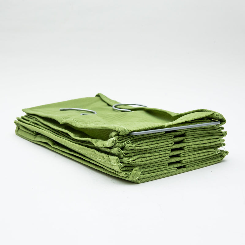 Shoe Rack (Non-Woven/Hanging/Stores 8 Pairs of Shoes/With 2 S-Hooks/29x16.5x101cm/Kokubo/SMCol(s): Green)