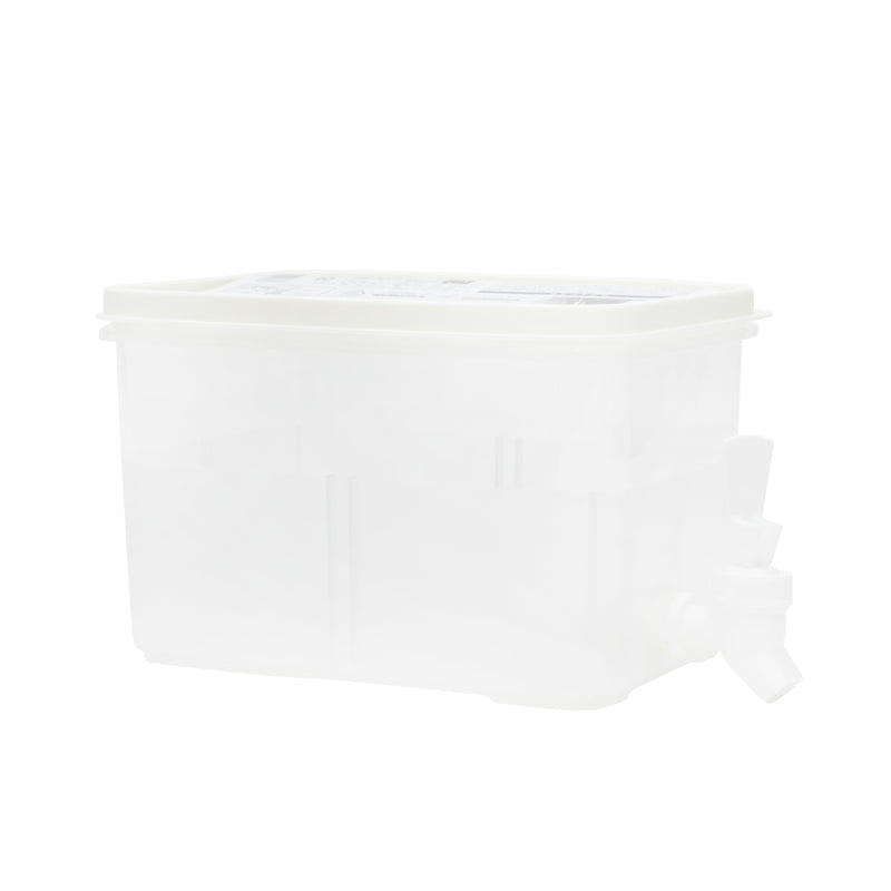 Drink Dispenser (PP/Temperture Resistance: -30? to 90?/For Refrigerator/3L/24.5x14.8x13.5cm/Kokubo/SMCol(s): White,Clear)