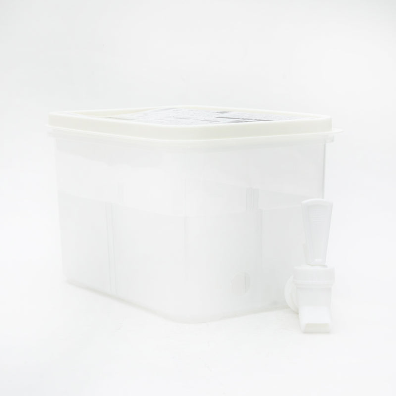Drink Dispenser (PP/Temperture Resistance: -30? to 90?/For Refrigerator/3L/24.5x14.8x13.5cm/Kokubo/SMCol(s): White,Clear)