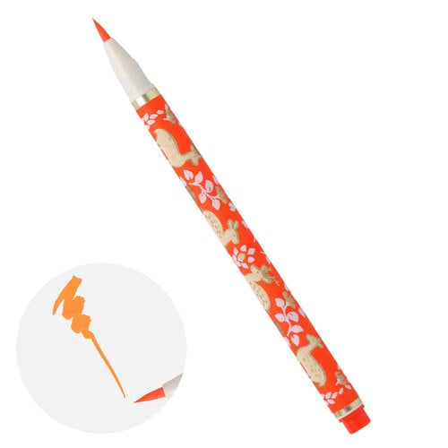 Akashiya Vermilion Deer Brush Pen 