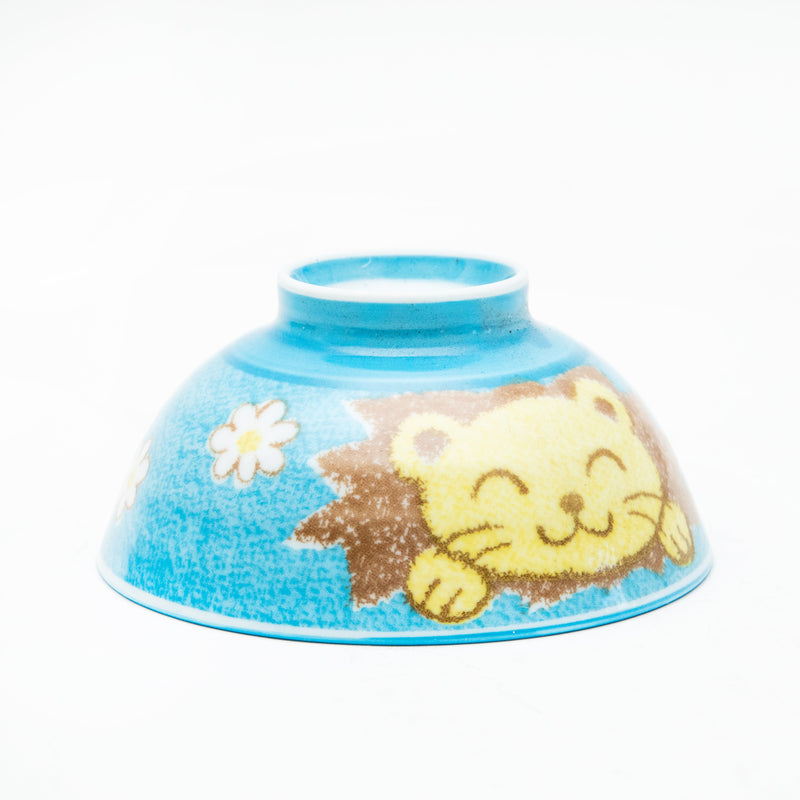 Rice Bowl (Ceramic/Lion/S/dia.10.5cm/SMCol(s): Blue,Beige)