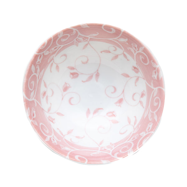Rice Bowl (Ceramic/Lightweight/Botanical/6cm/dia.12.2cm/SMCol(s): White,Pink)
