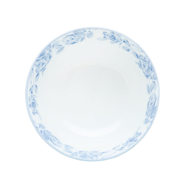 Rice Bowl (Ceramic/Frilled Roses/6cm/dia.11.3cm/SMCol(s): White,Blue)