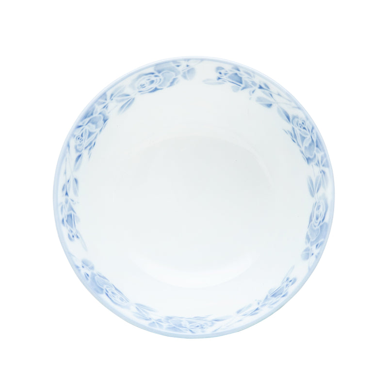 Rice Bowl (Ceramic/Frilled Roses/6cm/dia.11.3cm/SMCol(s): White,Blue)