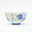 Rice Bowl (Ceramic/Frilled Roses/6cm/dia.11.3cm/SMCol(s): White,Blue)