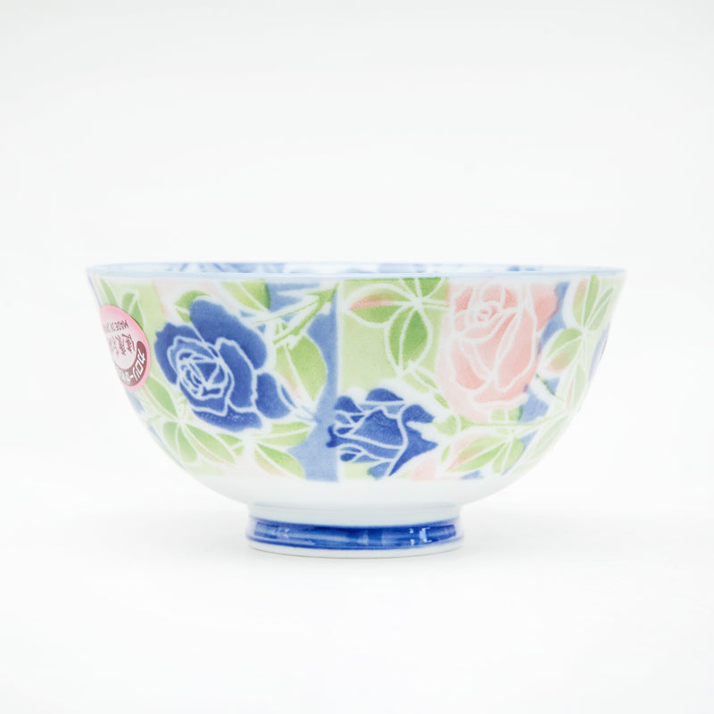 Rice Bowl (Ceramic/Frilled Roses/6cm/dia.11.3cm/SMCol(s): White,Blue)
